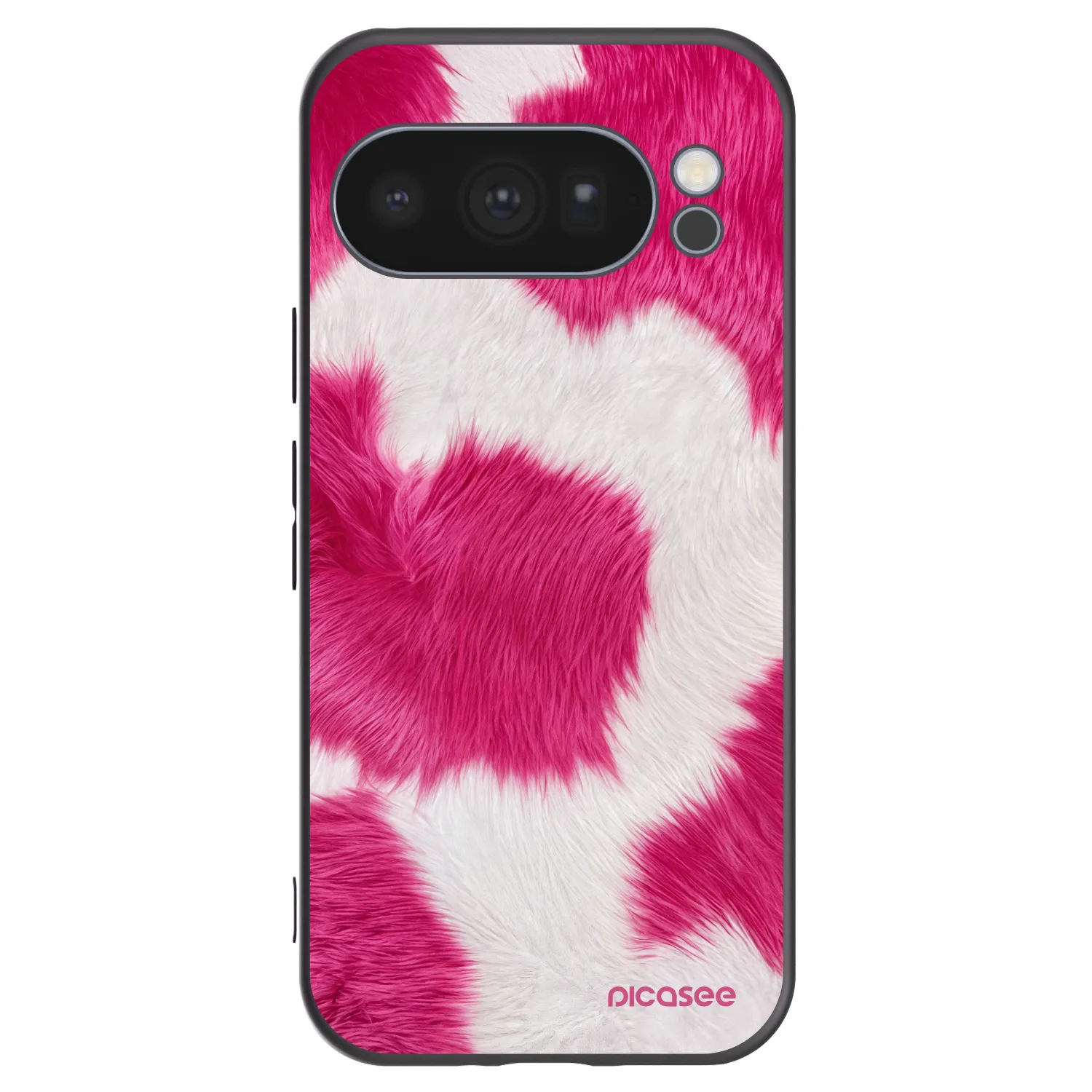 Picasee silikonowe czarne etui na Google Pixel 10 Pro - Pink Moo