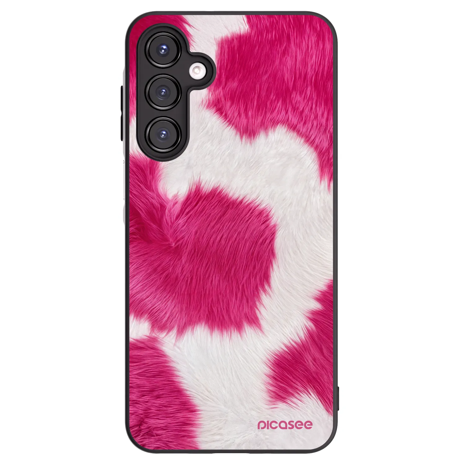 Picasee silikonowe czarne etui na Samsung Galaxy A16 4G - Pink Moo