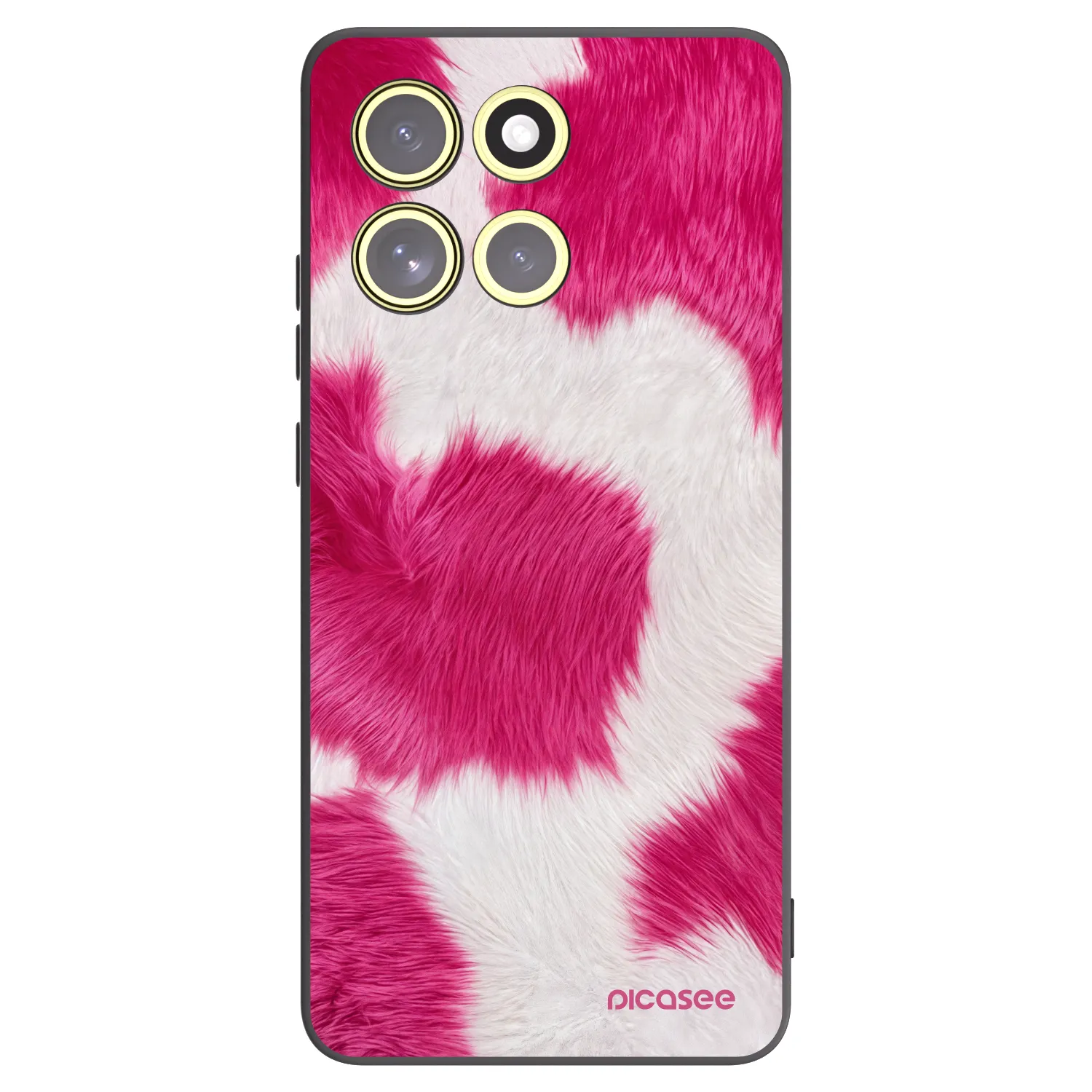 Picasee silikonowe czarne etui na Motorola Moto G86 Power 5G - Pink Moo
