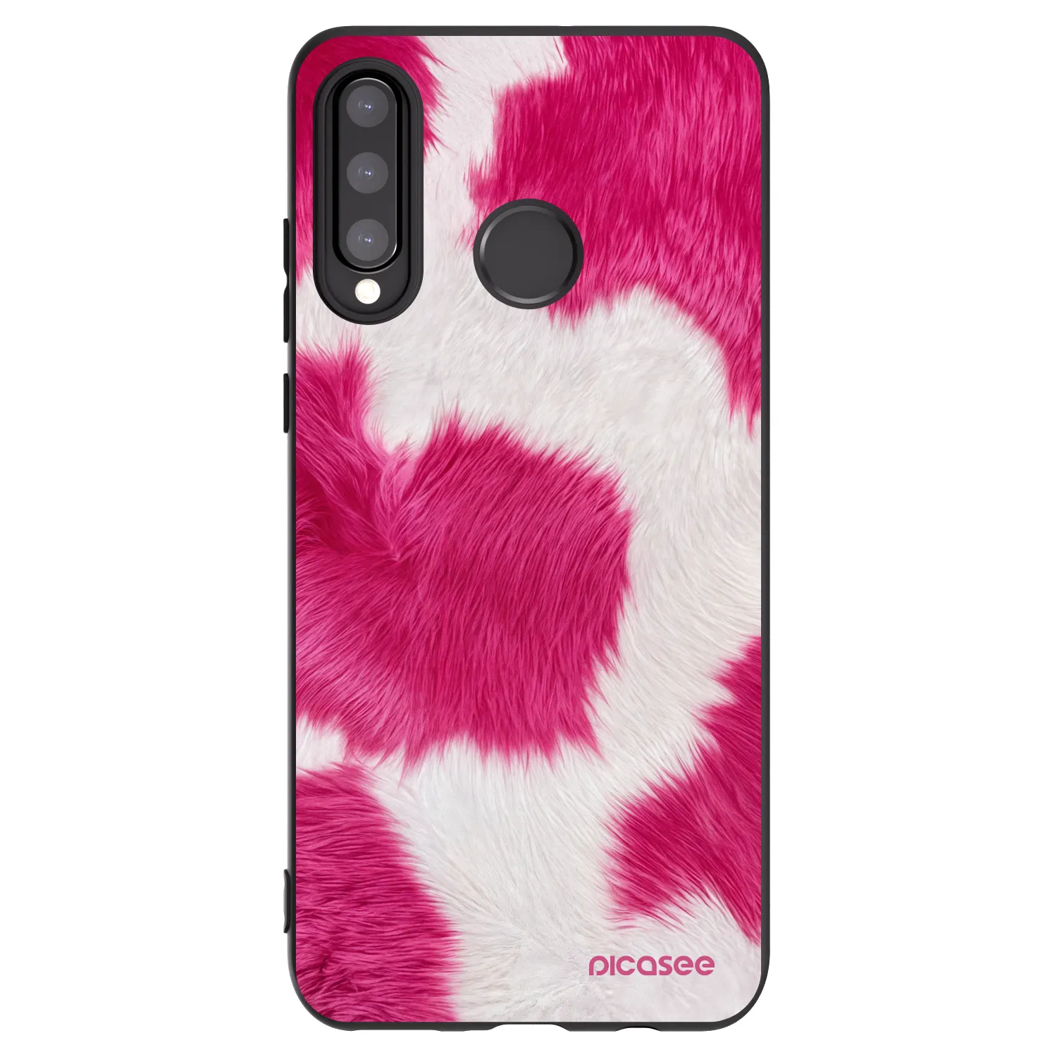 Picasee silikonowe czarne etui na Huawei P30 Lite - Pink Moo