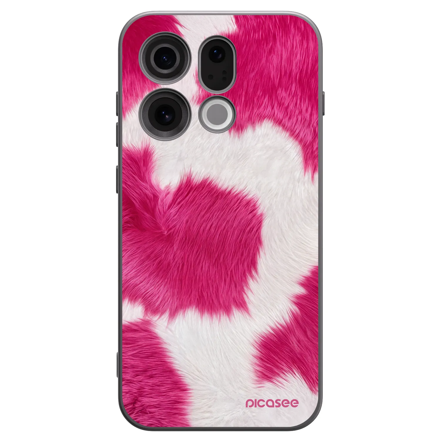 Picasee silikonowe czarne etui na OPPO Find X9 - Pink Moo