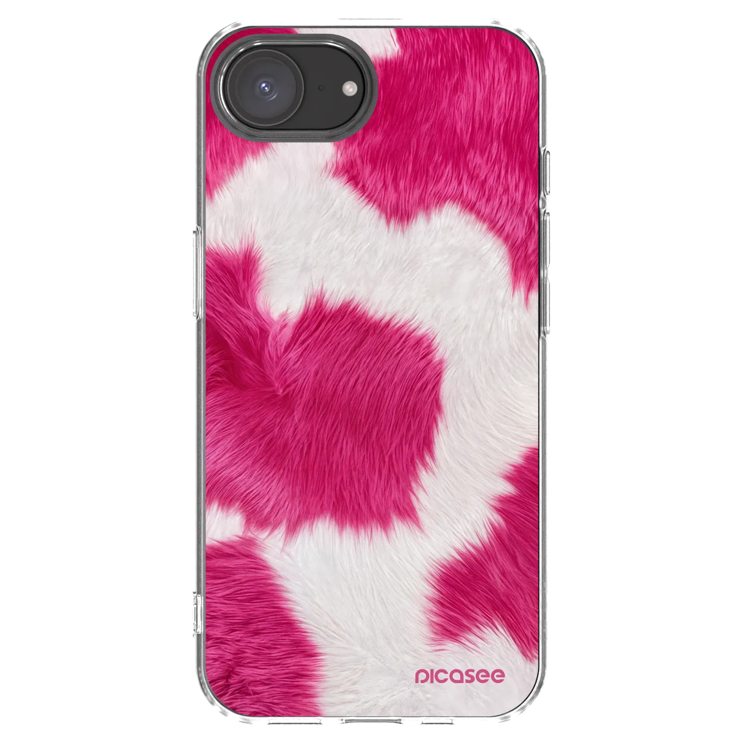 Picasee silikonowe przeźroczyste etui na Apple iPhone 17e - Pink Moo
