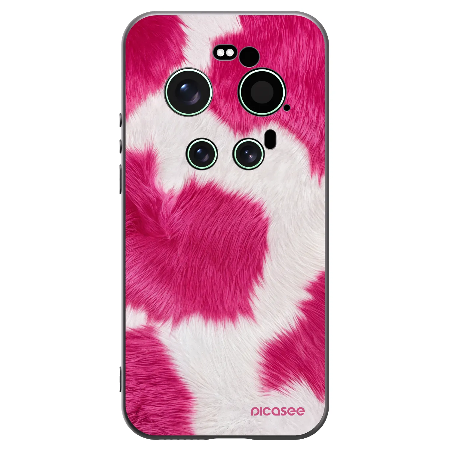 Picasee silikonowe czarne etui na Xiaomi 17 Ultra - Pink Moo