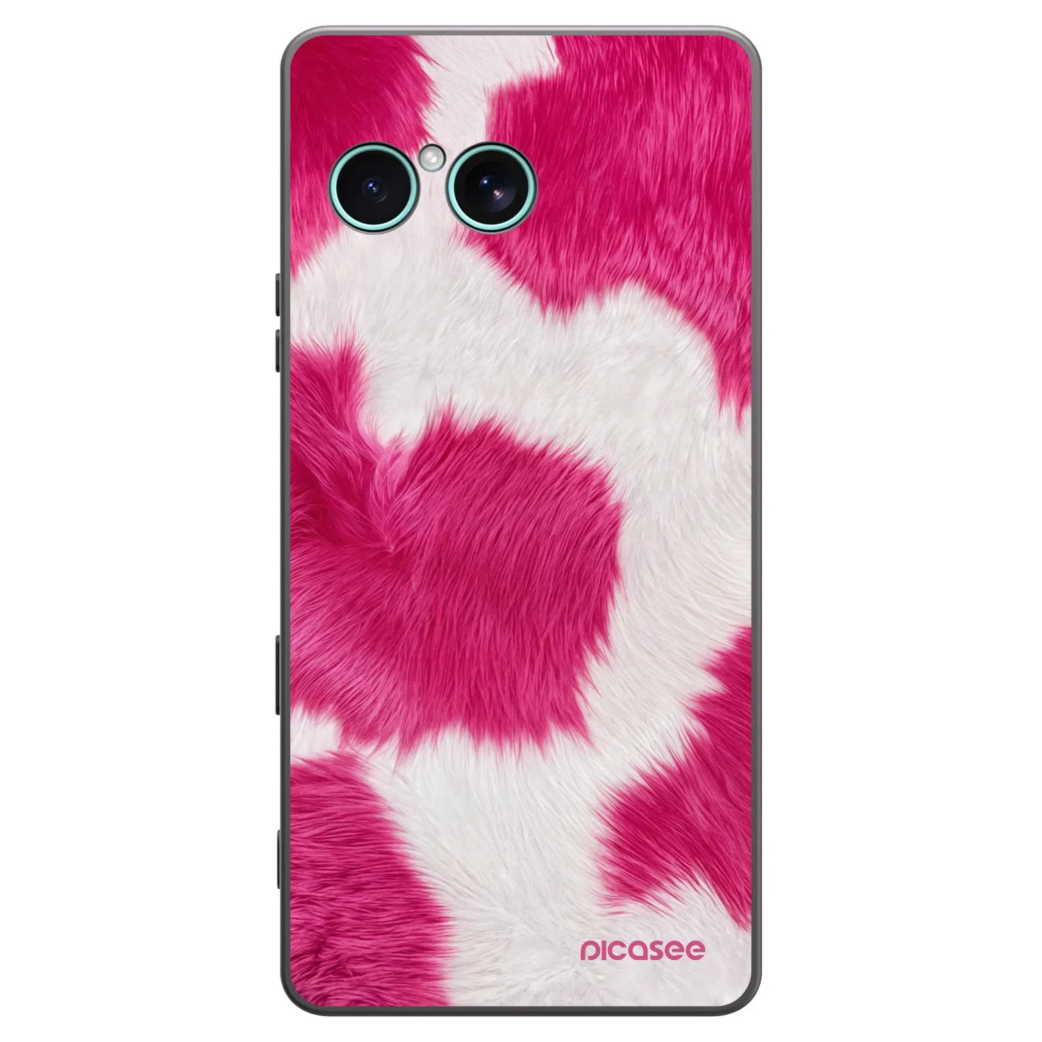 Picasee silikonowe czarne etui na Sony Xperia 10 VII - Pink Moo