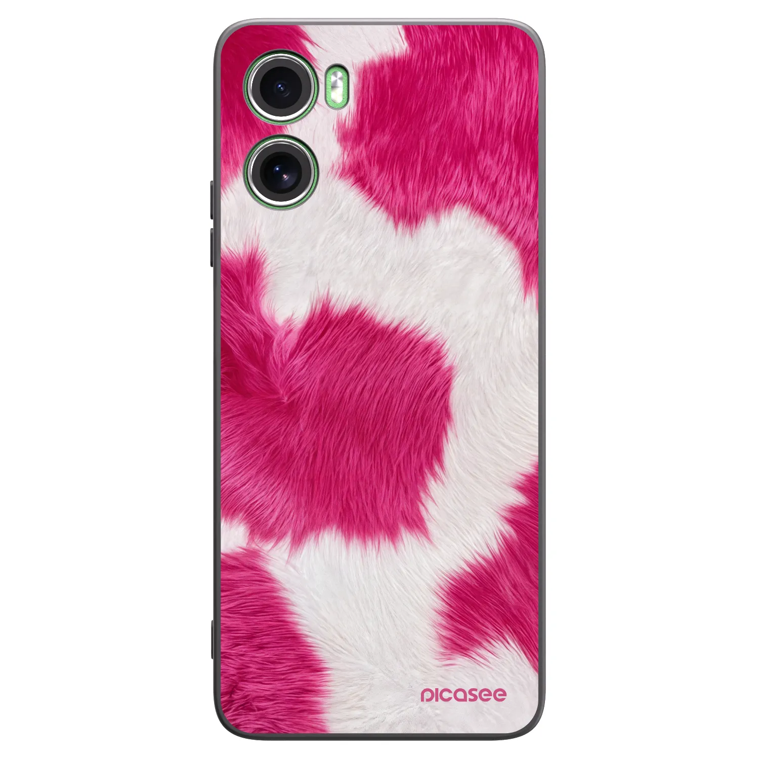 Picasee silikonowe czarne etui na Motorola Moto G06 - Pink Moo