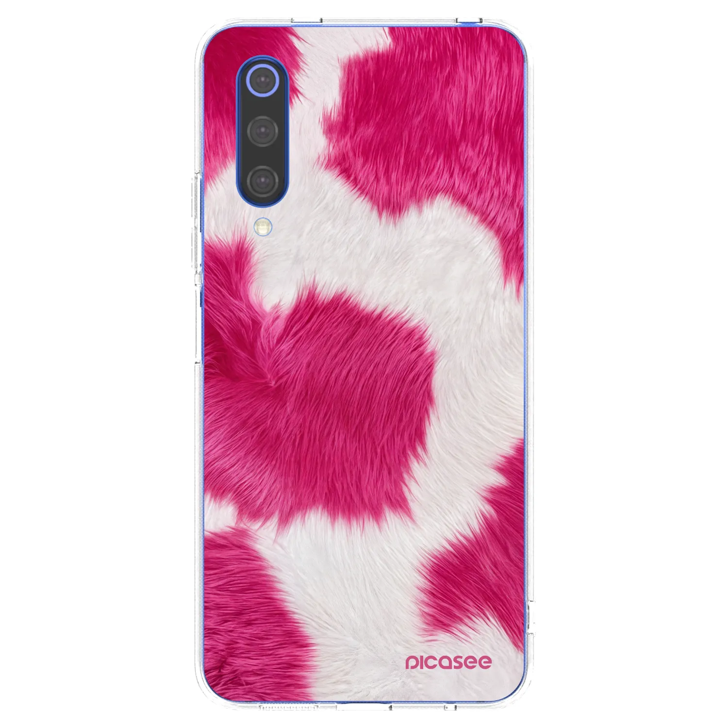 Picasee silikonowe przeźroczyste etui na Xiaomi Mi 9 SE - Pink Moo