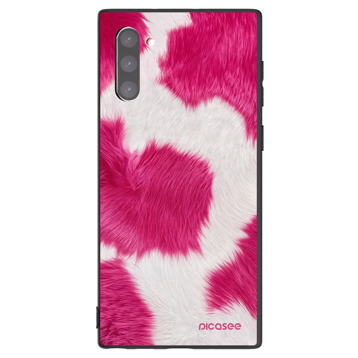 Picasee silikonowe czarne etui na Samsung Galaxy Note 10 N970F - Pink Moo