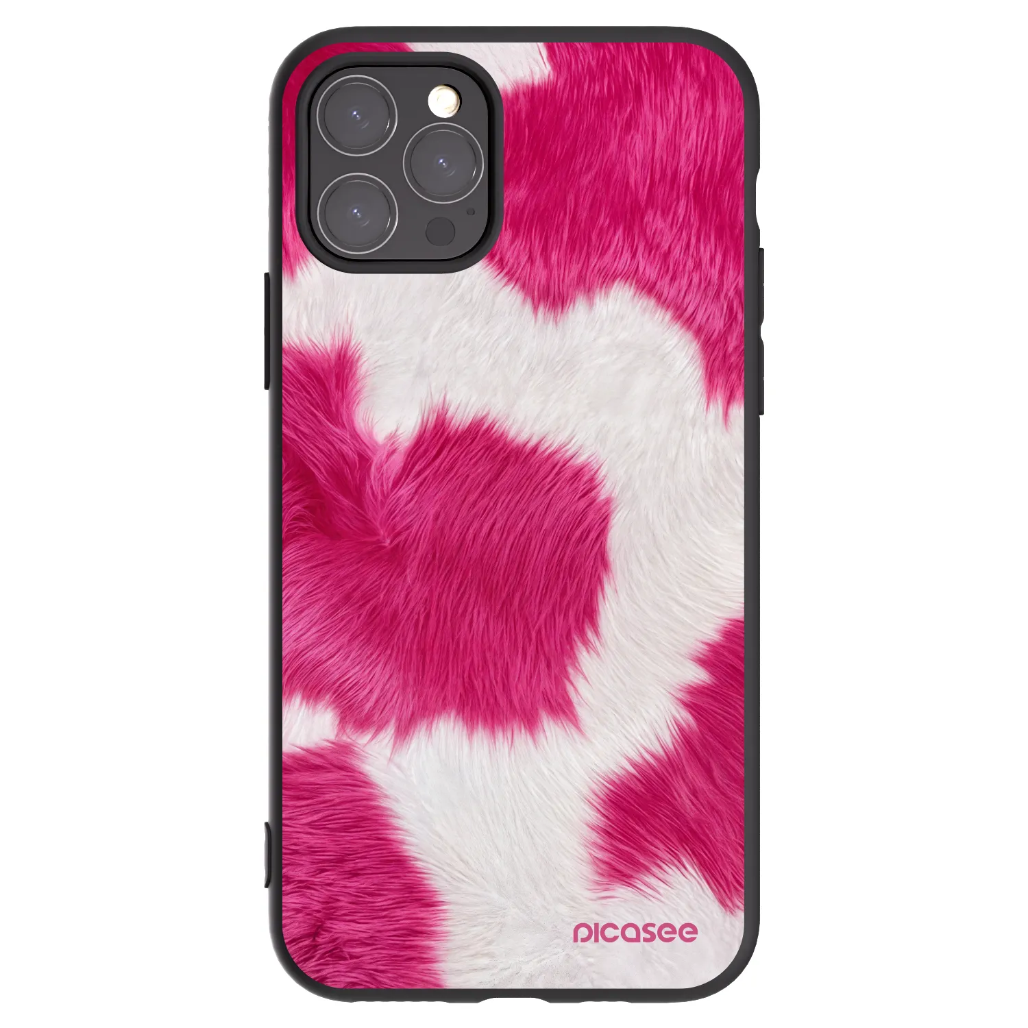 Picasee silikonowe czarne etui na Apple iPhone 11 Pro - Pink Moo