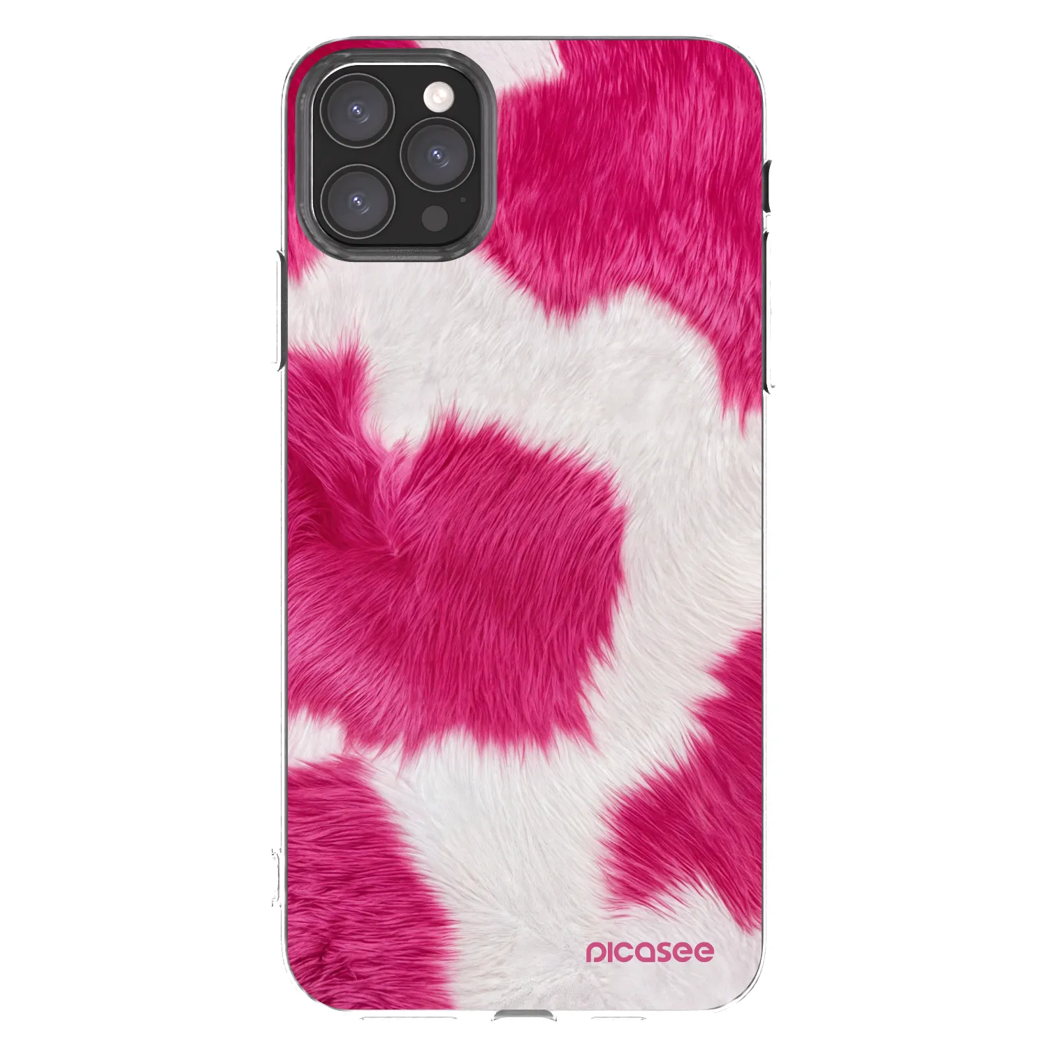 Picasee silikonowe przeźroczyste etui na Apple iPhone 11 Pro Max - Pink Moo
