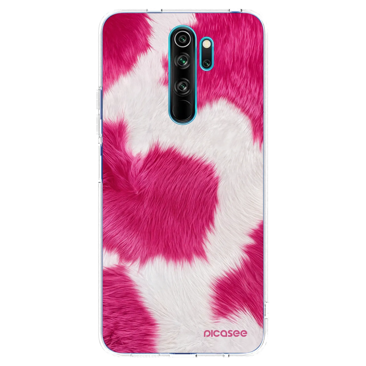 Picasee silikonowe przeźroczyste etui na Xiaomi Redmi Note 8 Pro - Pink Moo