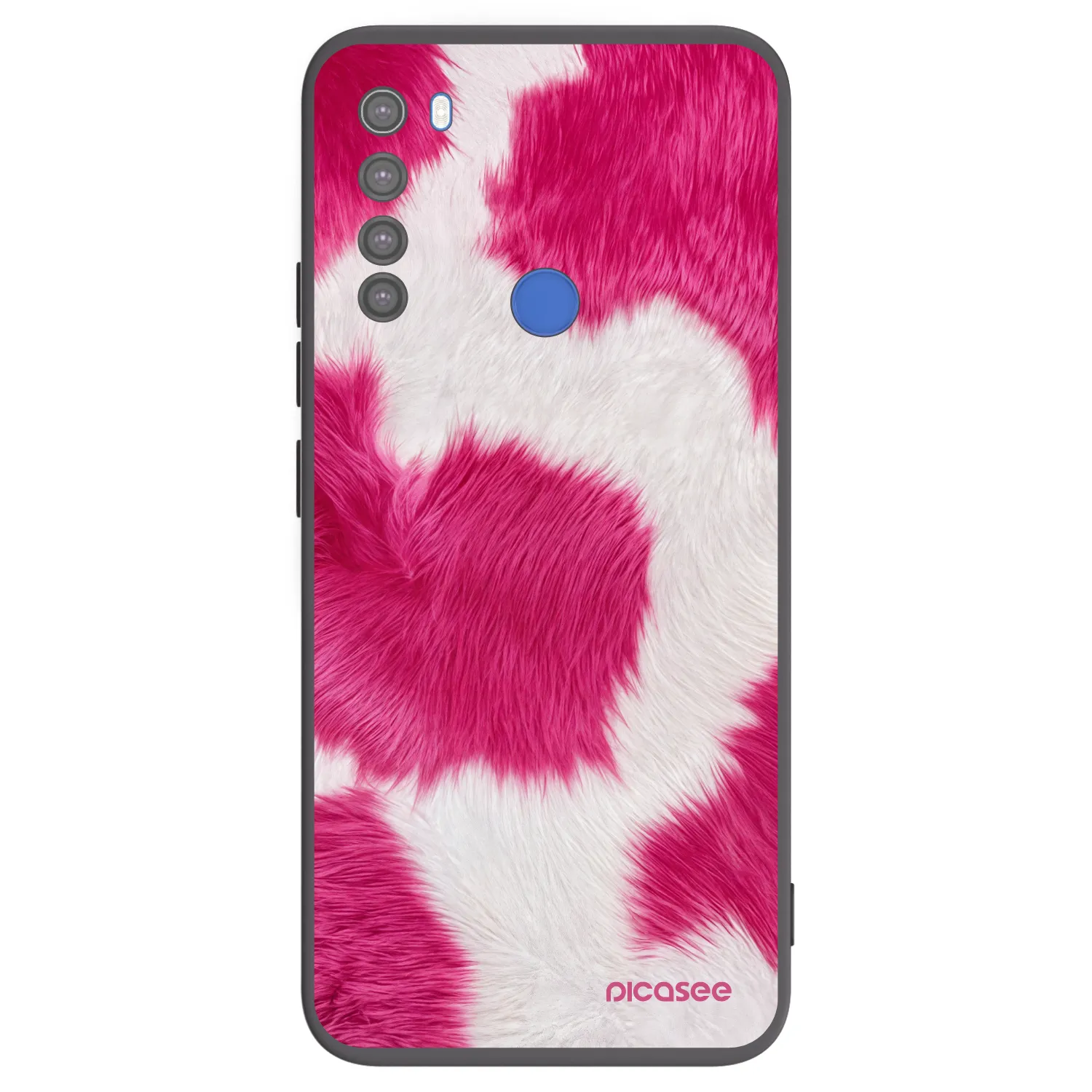 Picasee silikonowe czarne etui na Xiaomi Redmi Note 8T - Pink Moo
