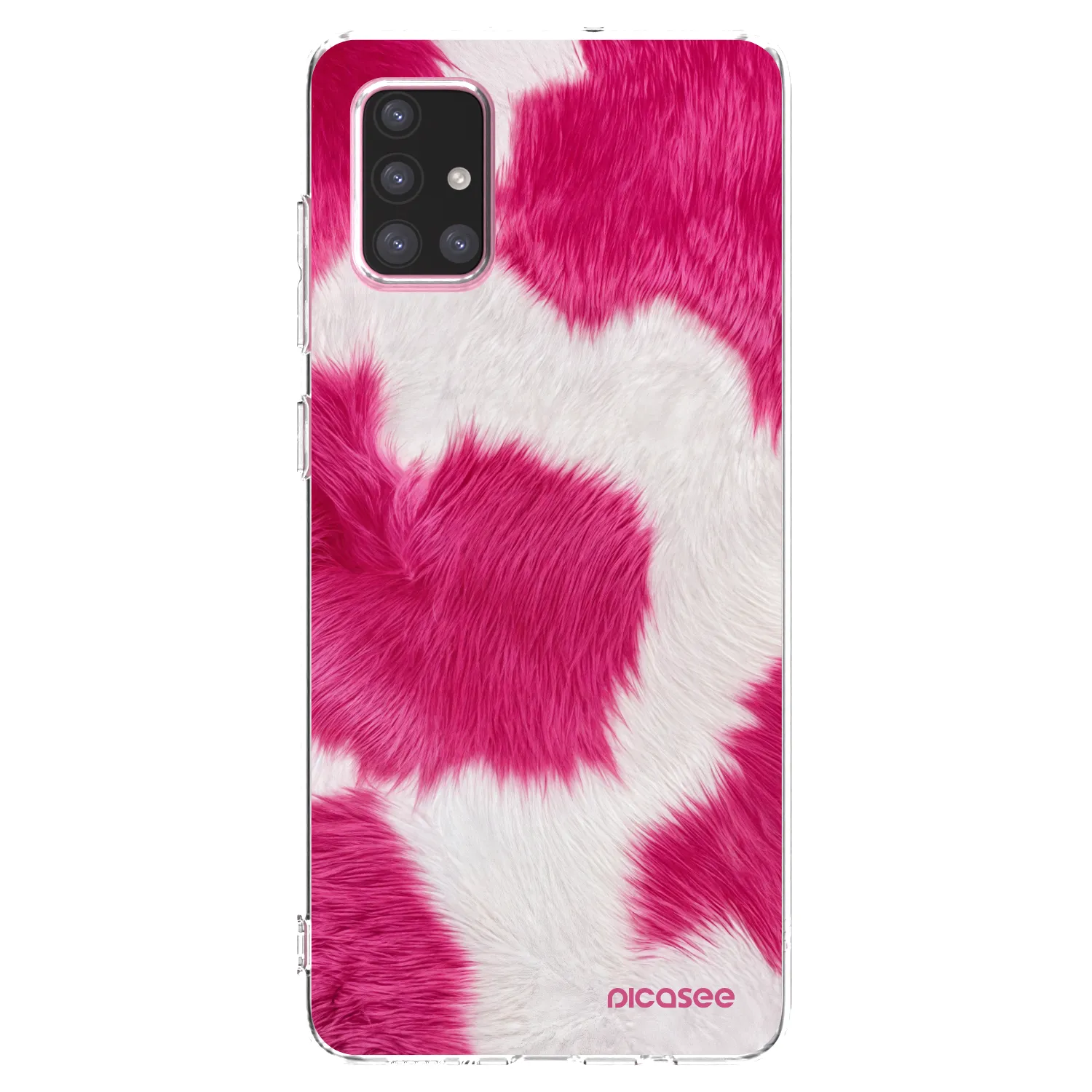 Picasee silikonowe przeźroczyste etui na Samsung Galaxy A71 A715F - Pink Moo