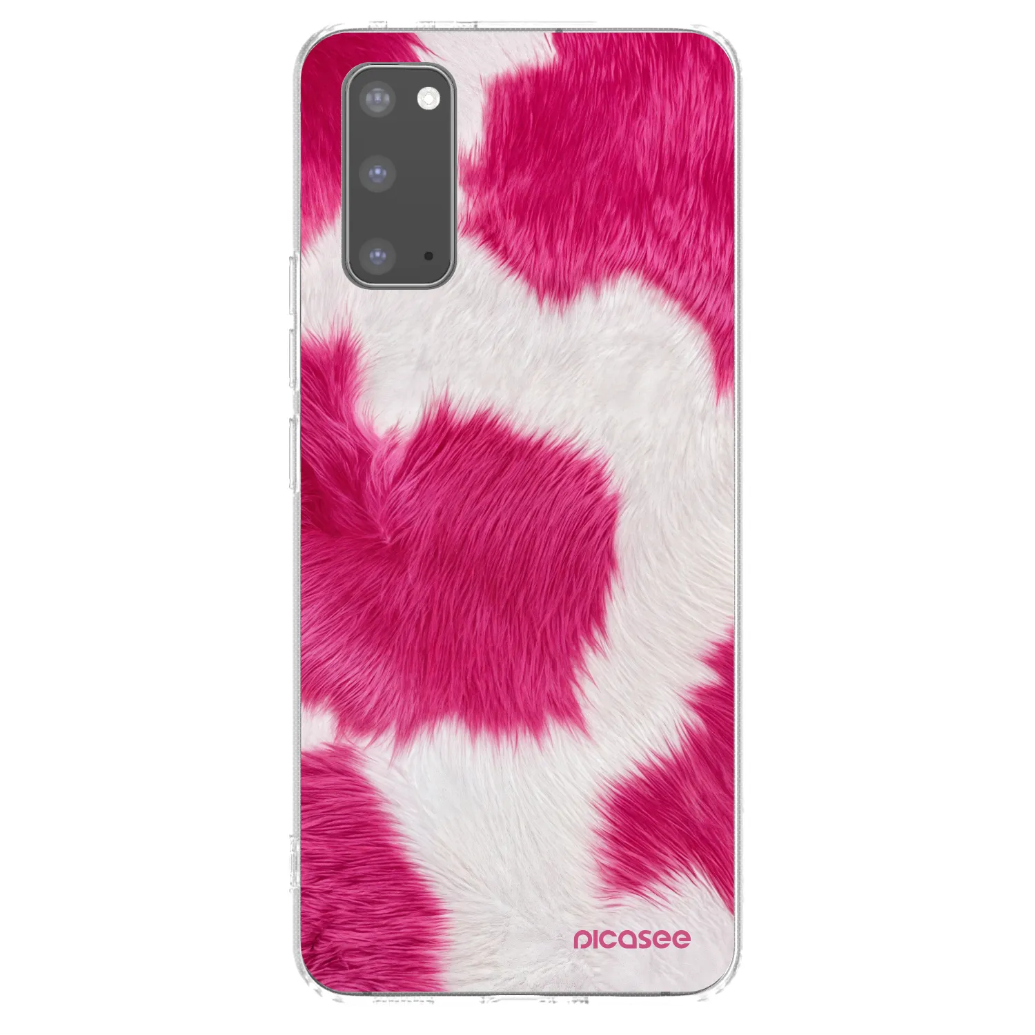 Picasee silikonowe przeźroczyste etui na Samsung Galaxy S20 G980F - Pink Moo