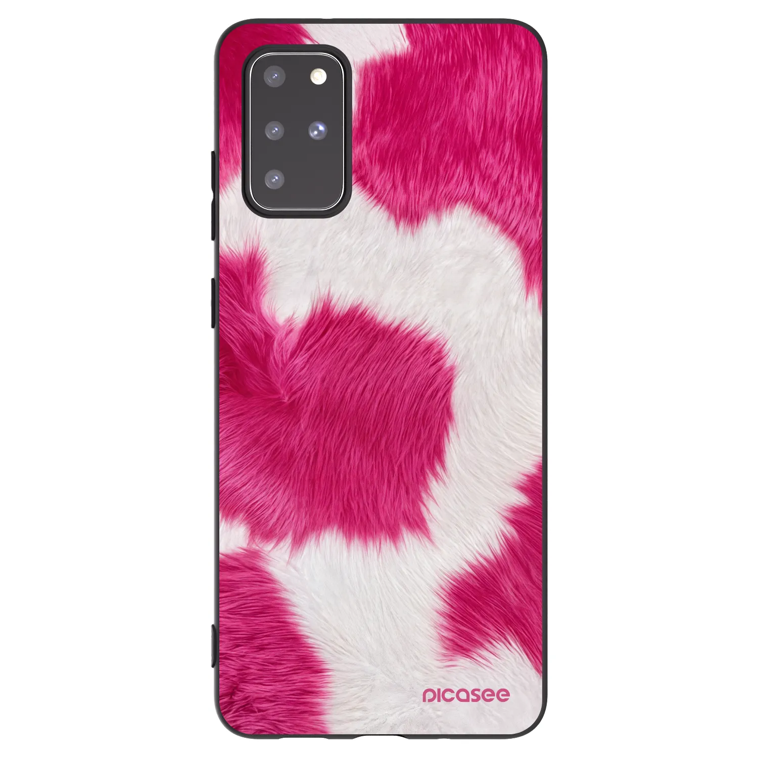 Picasee silikonowe czarne etui na Samsung Galaxy S20+ G985F - Pink Moo
