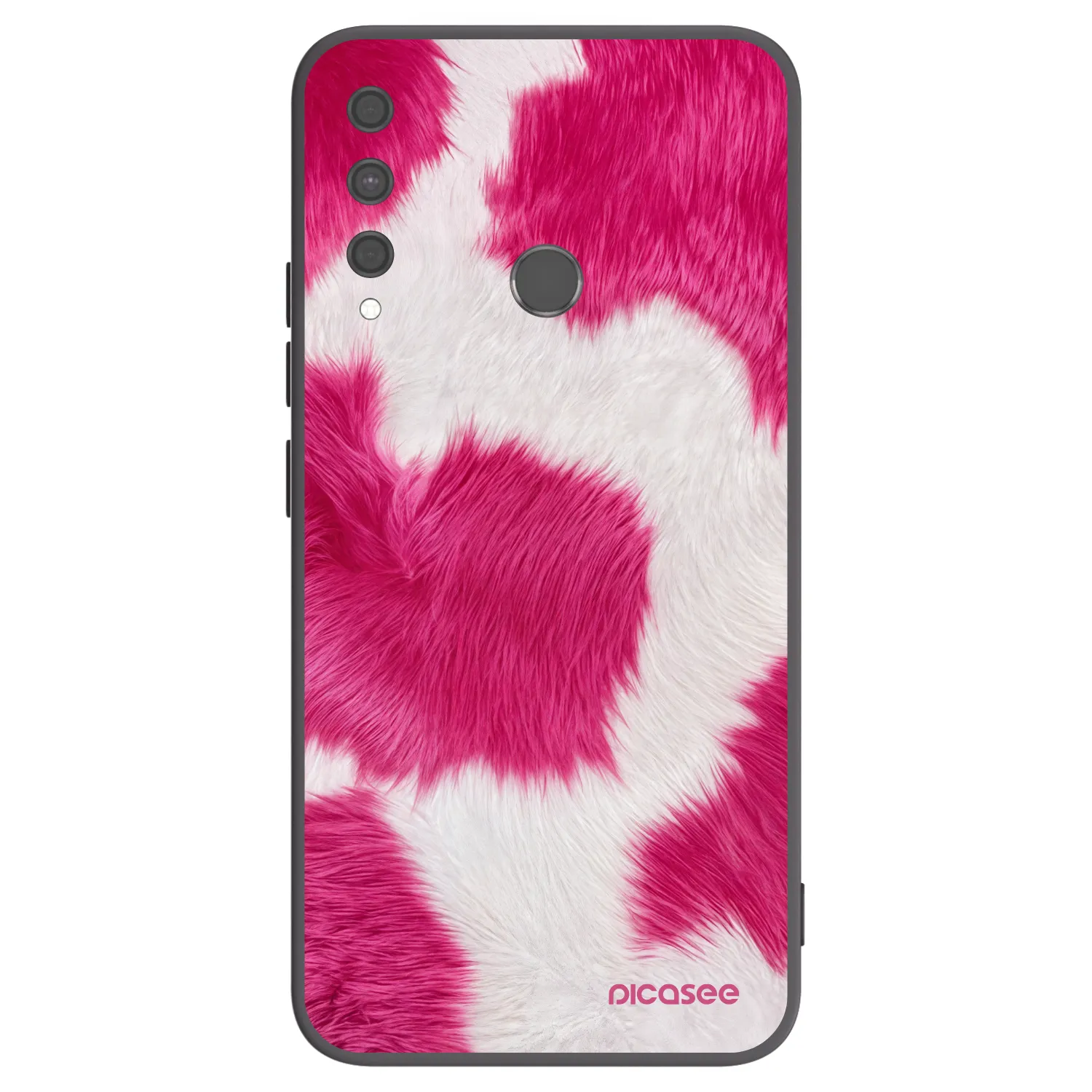 Picasee silikonowe czarne etui na Huawei P40 Lite E - Pink Moo