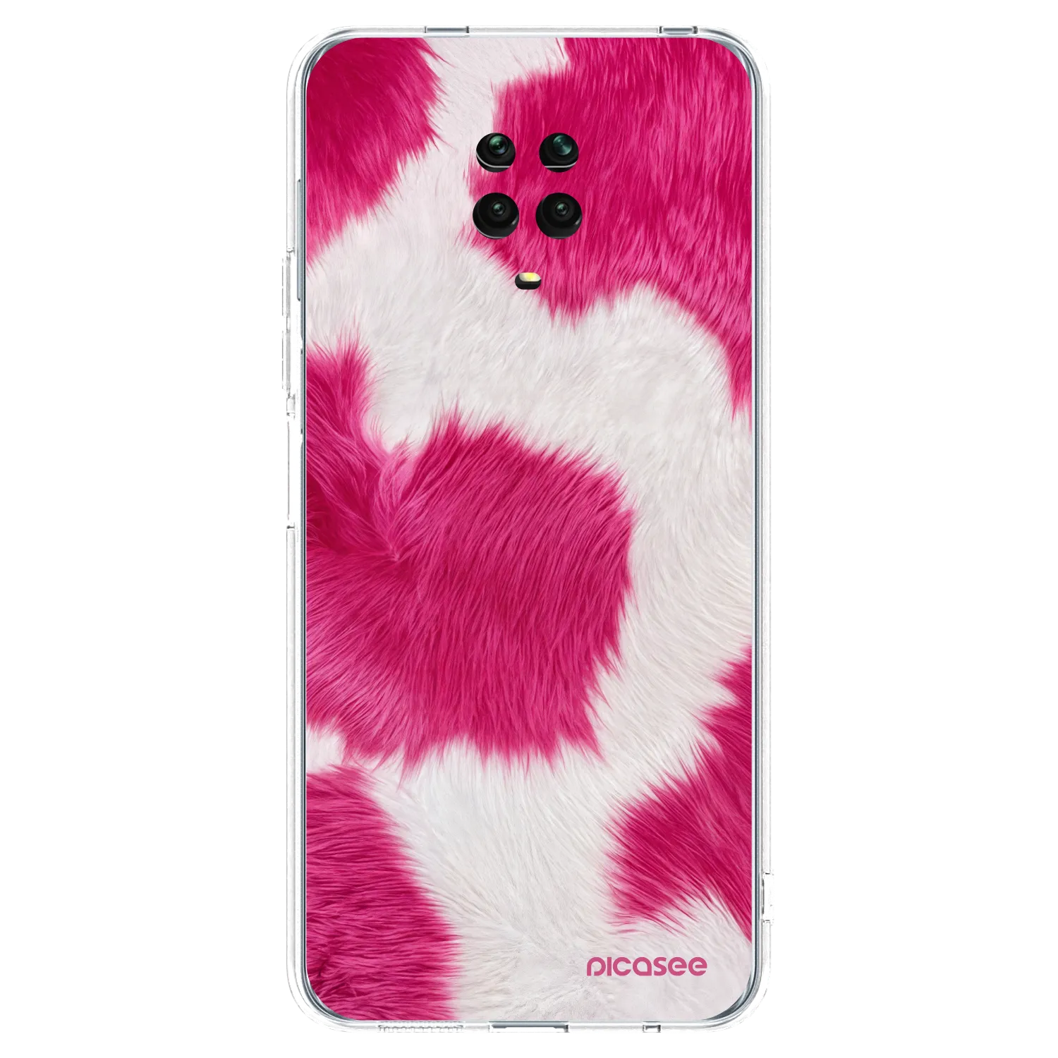 Picasee silikonowe przeźroczyste etui na Xiaomi Redmi Note 9S - Pink Moo