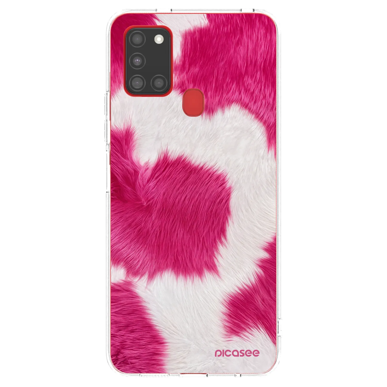 Picasee silikonowe przeźroczyste etui na Samsung Galaxy A21s - Pink Moo