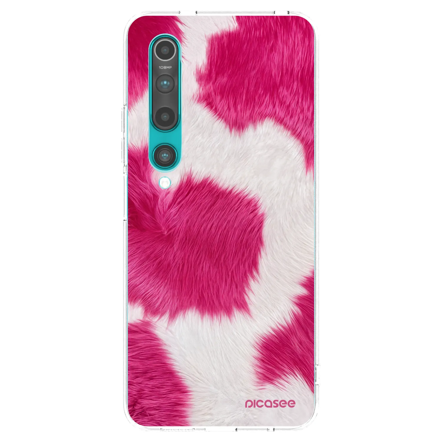 Picasee silikonowe przeźroczyste etui na Xiaomi Mi 10 - Pink Moo