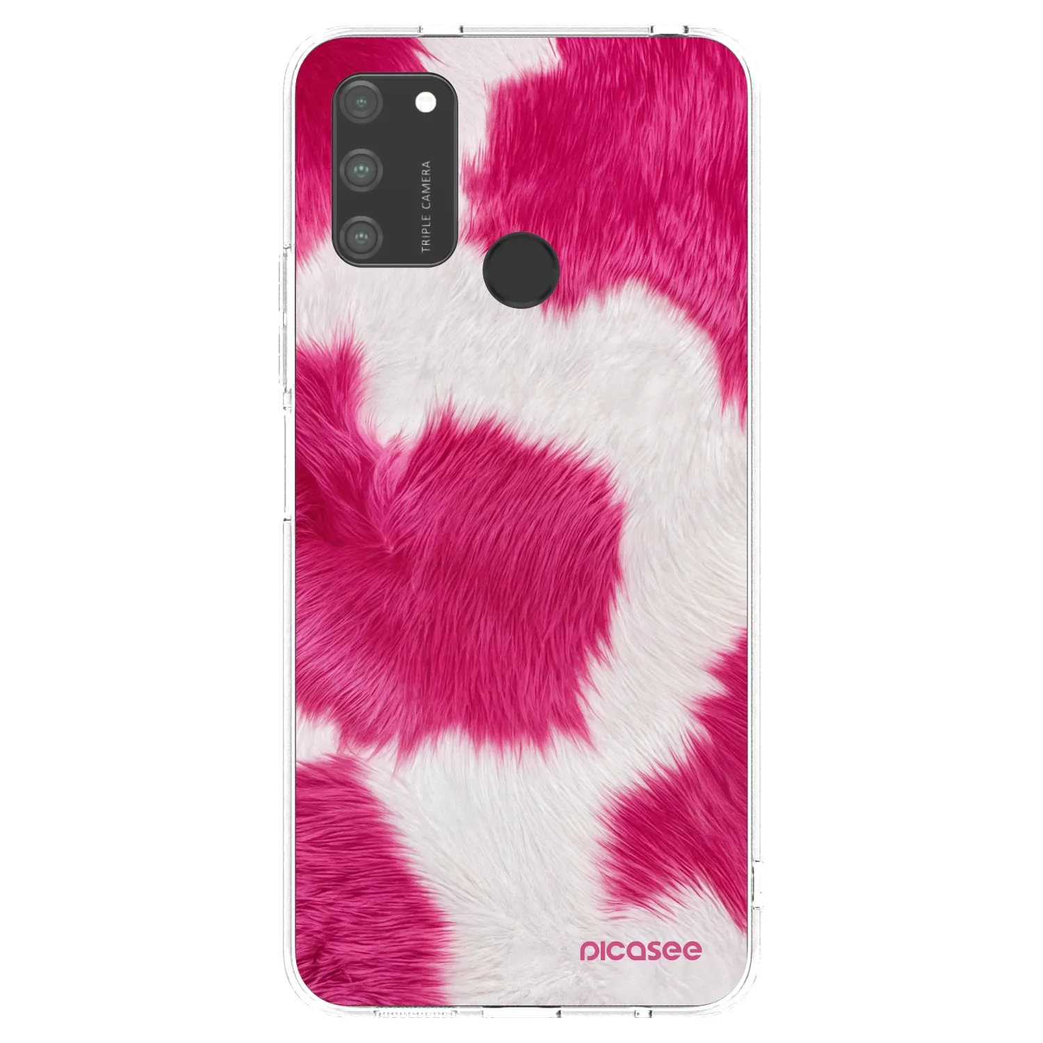 Picasee silikonowe przeźroczyste etui na Honor 9A - Pink Moo