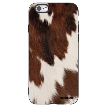 Picasee silikonowe czarne etui na Apple iPhone 6/6S - Rustica