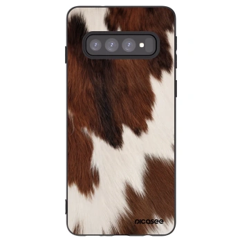 Picasee silikonowe czarne etui na Samsung Galaxy S10 G973 - Rustica