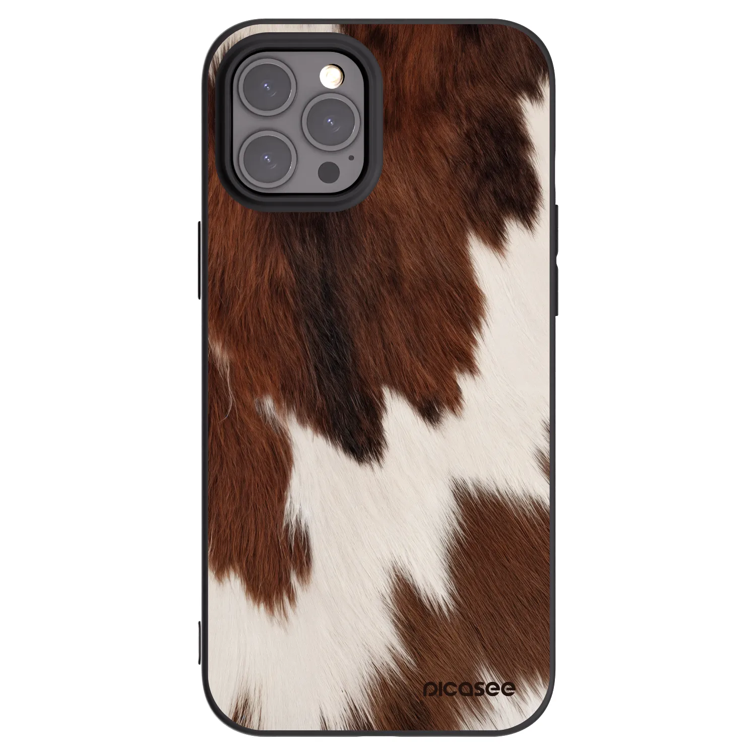 Picasee silikonowe czarne etui na Apple iPhone 12 Pro Max - Rustica