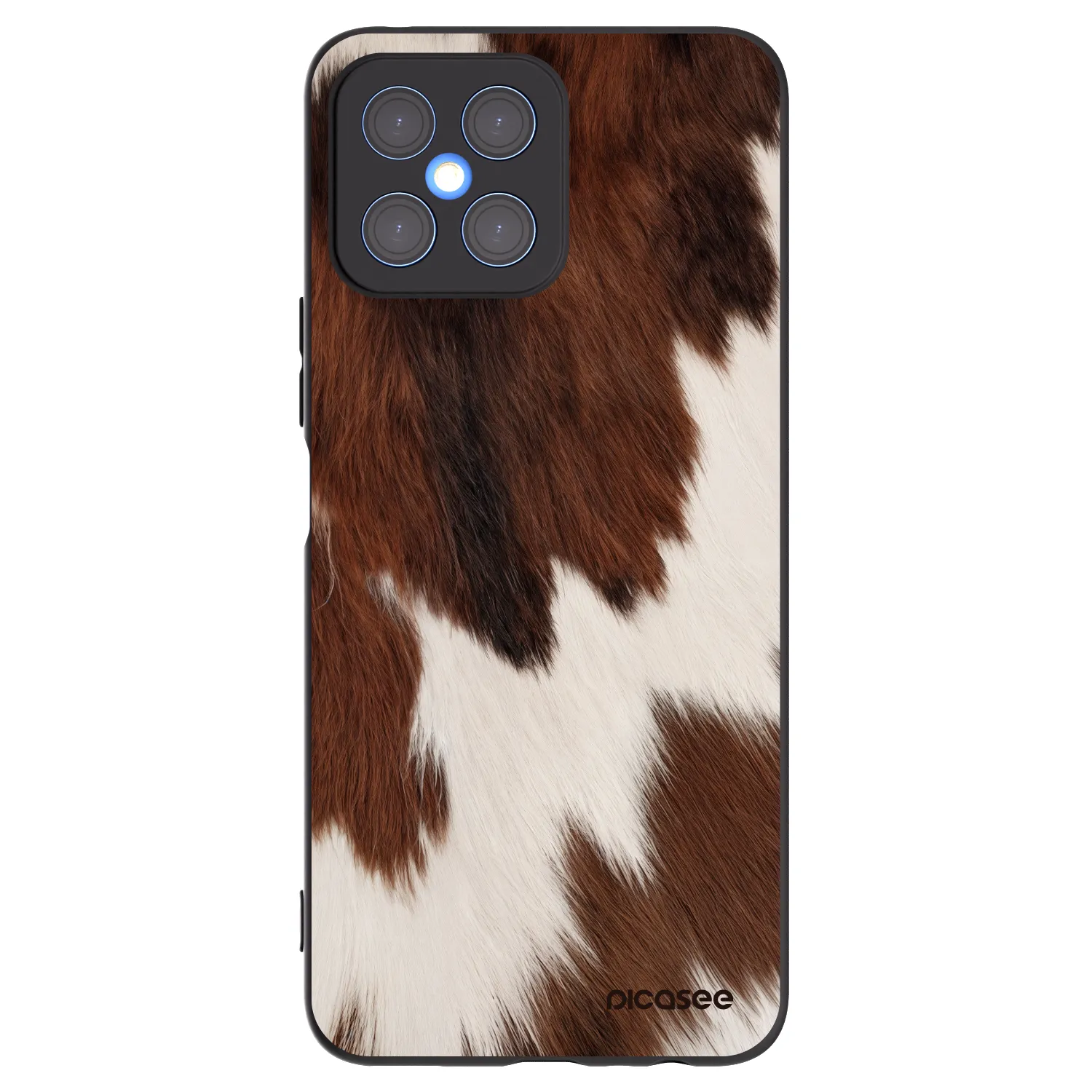 Picasee silikonowe czarne etui na Honor X8 4G - Rustica