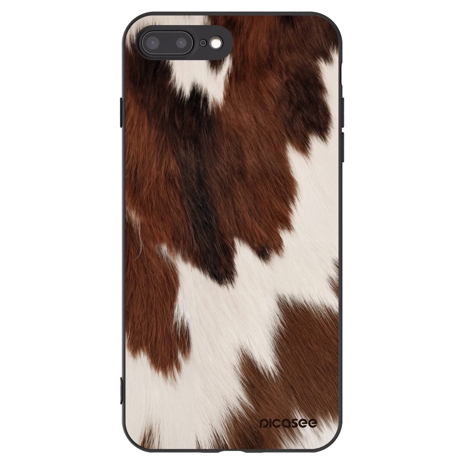 Picasee silikonowe czarne etui na Apple iPhone 7 Plus - Rustica