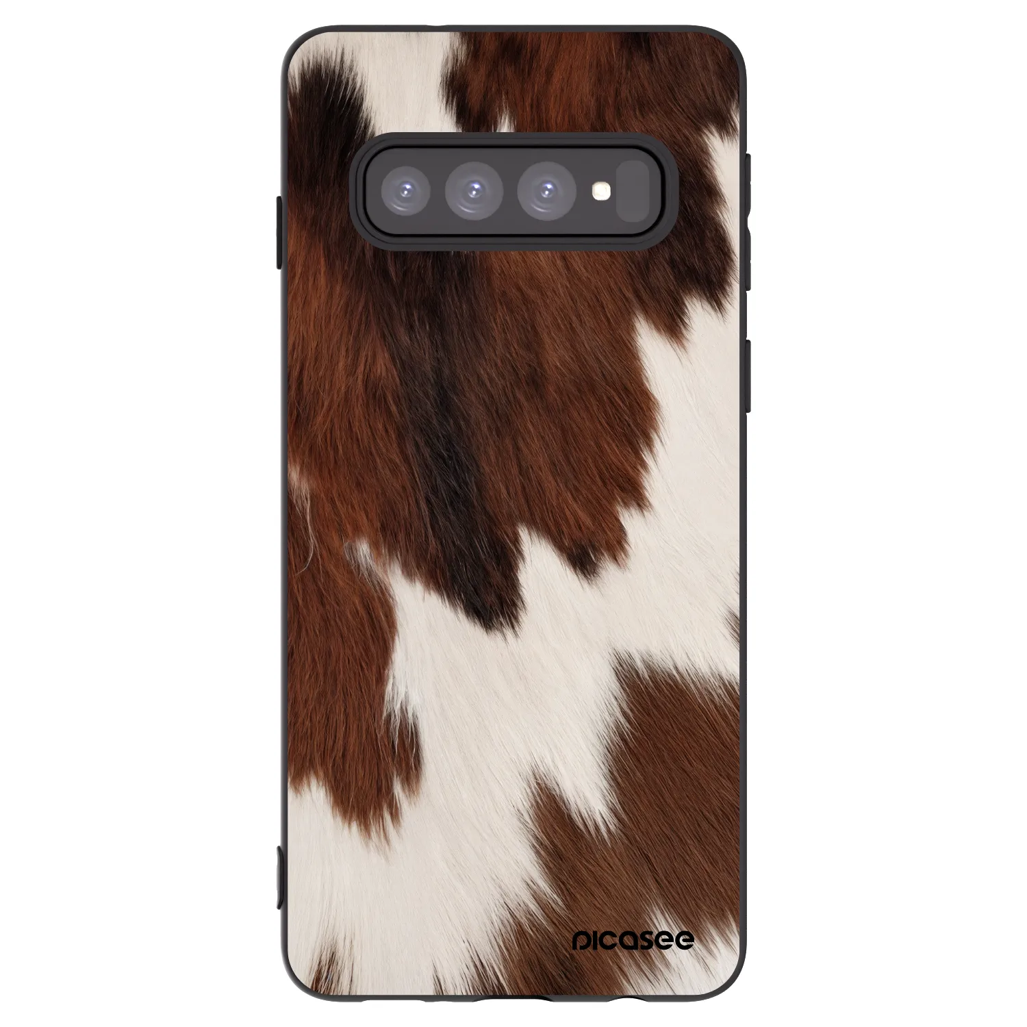 Picasee silikonowe czarne etui na Samsung Galaxy S10 G973 - Rustica
