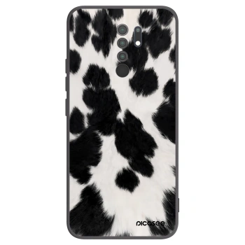 Picasee silikonowe czarne etui na Xiaomi Redmi 9 - Black Moo