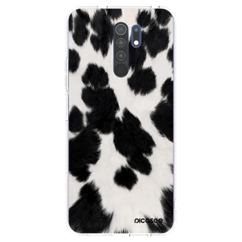 Picasee silikonowe przeźroczyste etui na Xiaomi Redmi 9 - Black Moo