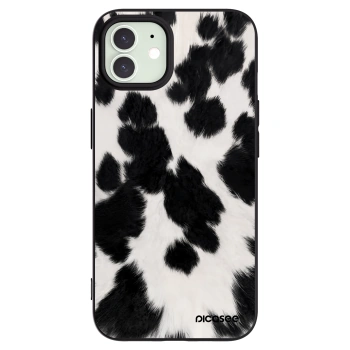 Picasee silikonowe czarne etui na Apple iPhone 12 Pro - Black Moo