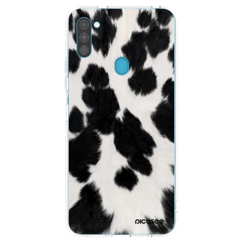 Picasee silikonowe przeźroczyste etui na Samsung Galaxy M11 - Black Moo
