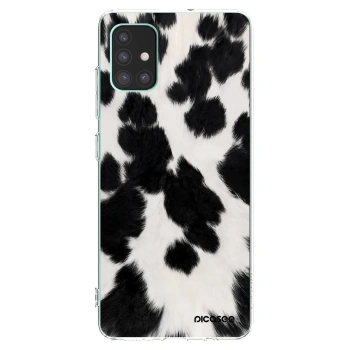 Picasee silikonowe przeźroczyste etui na Samsung Galaxy M51 M515F - Black Moo