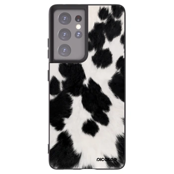 Picasee silikonowe czarne etui na Samsung Galaxy S21 Ultra 5G G998B - Black Moo