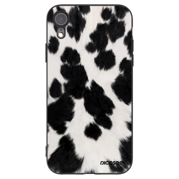 Picasee silikonowe czarne etui na Apple iPhone XR - Black Moo