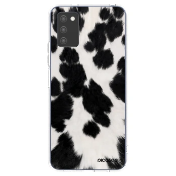Picasee silikonowe przeźroczyste etui na Samsung Galaxy A02s A025G - Black Moo