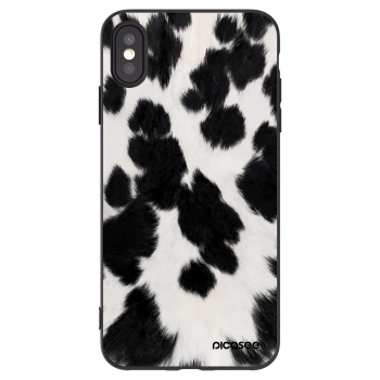 Picasee silikonowe czarne etui na Apple iPhone XS Max - Black Moo