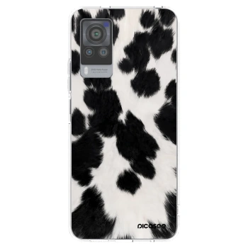 Picasee silikonowe przeźroczyste etui na Vivo X60 Pro 5G - Black Moo