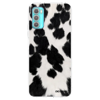 Picasee silikonowe przeźroczyste etui na Motorola Moto G60 - Black Moo