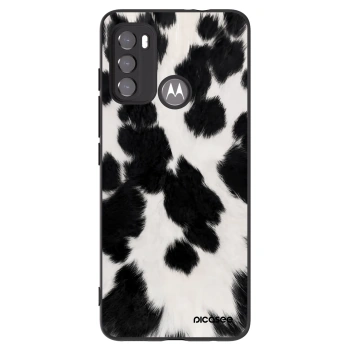 Picasee silikonowe czarne etui na Motorola Moto G60 - Black Moo
