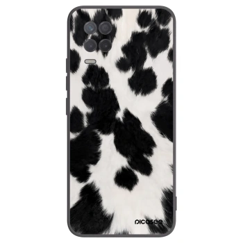 Picasee silikonowe czarne etui na Realme 8 5G - Black Moo