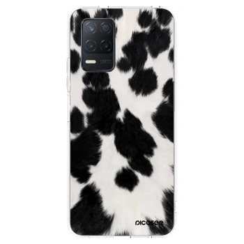 Picasee silikonowe przeźroczyste etui na Realme 8 5G - Black Moo
