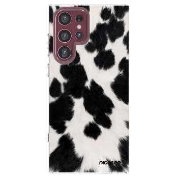 Picasee silikonowe przeźroczyste etui na Samsung Galaxy S22 Ultra 5G - Black Moo