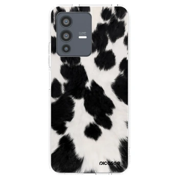 Picasee silikonowe przeźroczyste etui na Vivo V23 5G - Black Moo