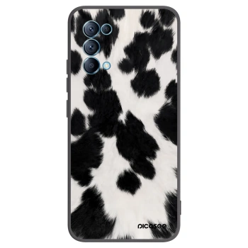 Picasee silikonowe czarne etui na OPPO Reno 5 5G - Black Moo