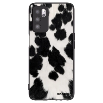 Picasee silikonowe czarne etui na OPPO A16s - Black Moo