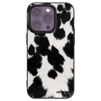 Picasee silikonowe czarne etui na Apple iPhone 14 Pro - Black Moo