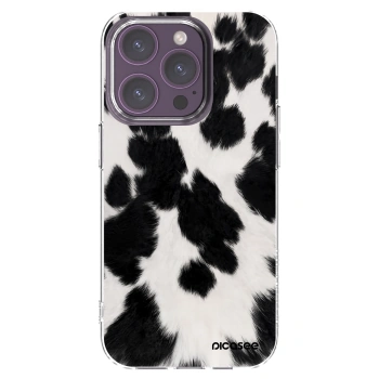 Picasee silikonowe przeźroczyste etui na Apple iPhone 14 Pro - Black Moo