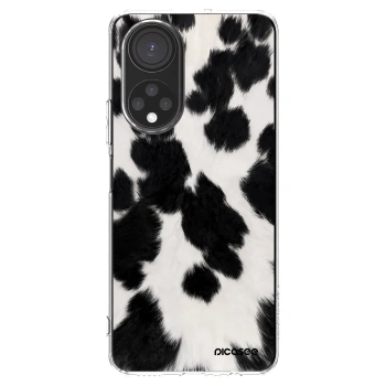 Picasee silikonowe przeźroczyste etui na Honor X7 - Black Moo